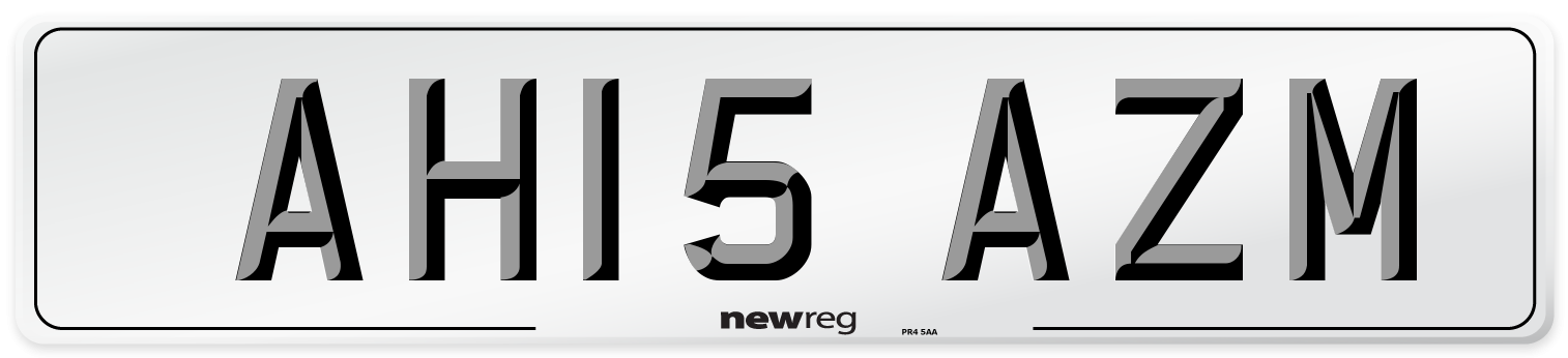 AH15 AZM Number Plate from New Reg